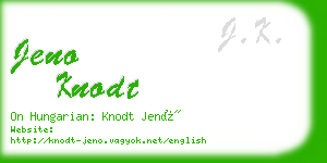 jeno knodt business card